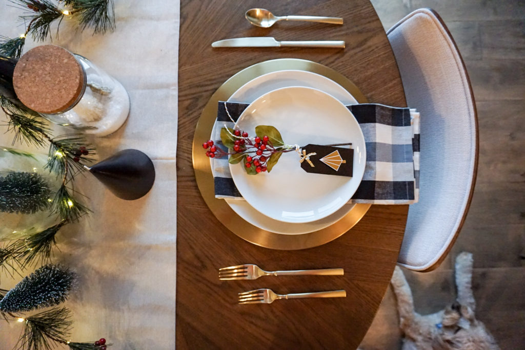 christmas place setting