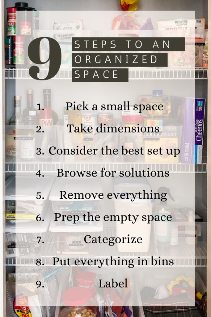 Steps to organize your home, organization tips for pantry