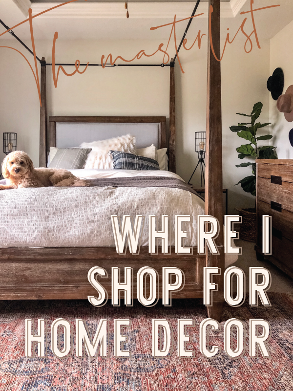 Where I Shop for Home Decor and Furniture: The Masterlist
